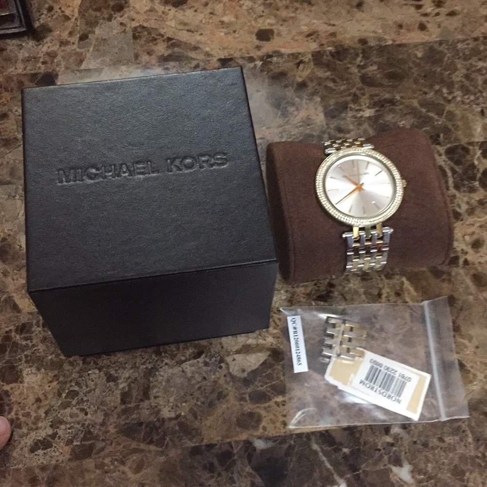 Michael kors watch darci silver and gold watch
